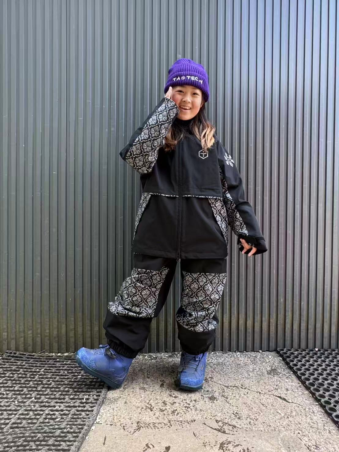 2026🇯🇵TaoTech｜滑雪外套｜防風防水透氣｜變形蟲拼接｜130-150｜摔雪堆不滲水 - 商品描述圖 4