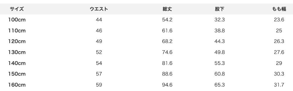 2026🇯🇵devirock|牛仔長褲|蓄熱防寒不冰膚|微弧形直筒剪裁|100-160|跑跳保暖顯腿長 - 尺寸表