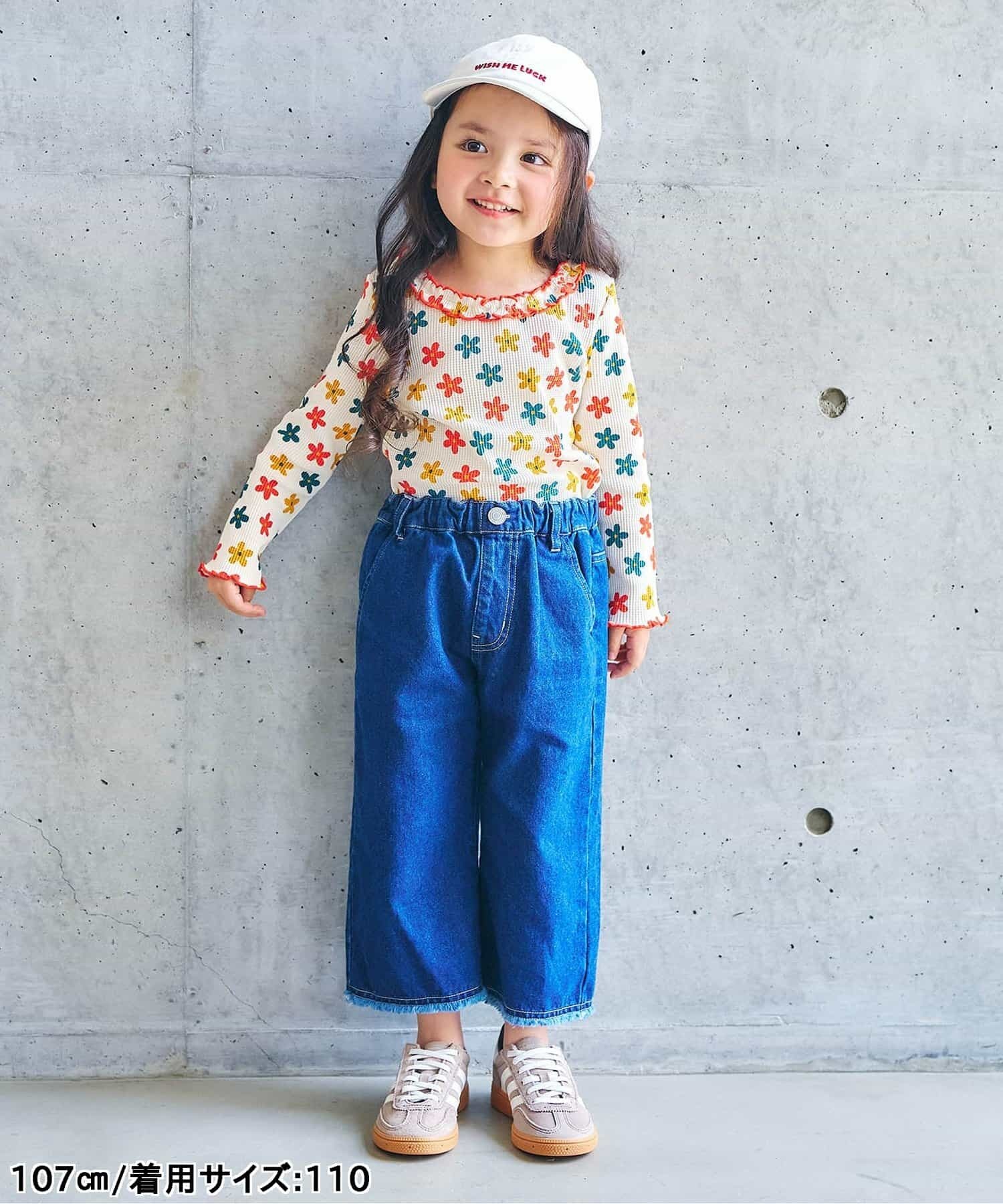 2026🇯🇵apres les cours|荷葉領長袖上衣|鬆餅格華夫格透氣|甜美滾邊|80-140|單穿內搭都優雅 - 商品描述圖 3