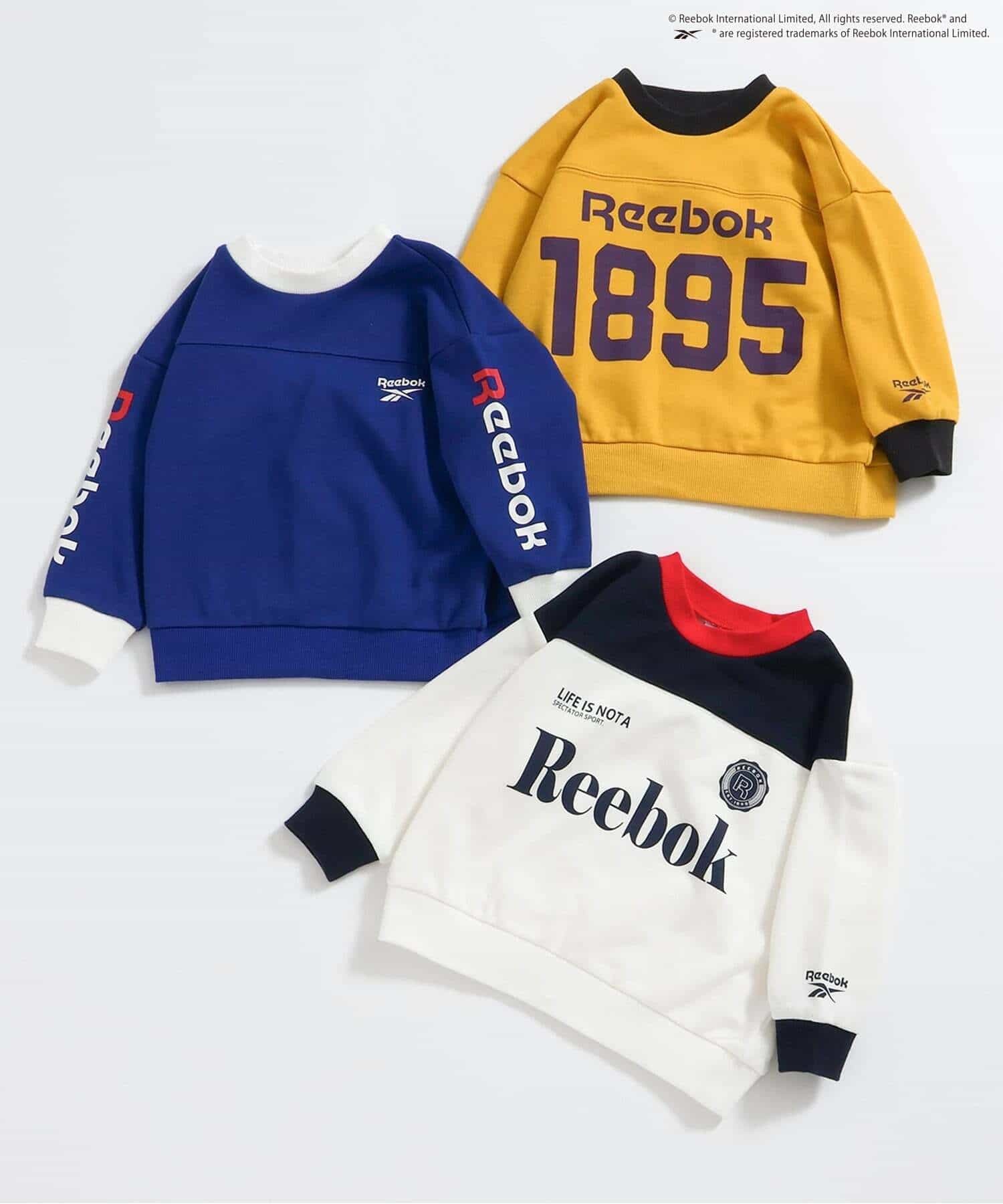 2026🇯🇵BREEZE × Reebok|撞色運動衛衣|復古英倫LOGO拼接|挺版毛圈棉|90-160|跑跳運動俐落帥氣 - 商品描述圖 1