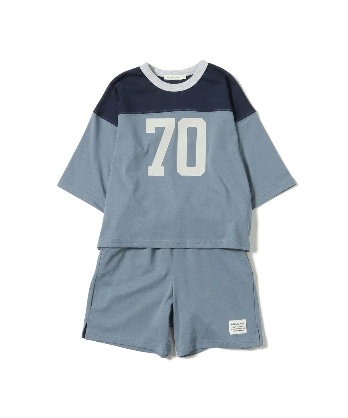 2026🇯🇵BEAMS mini｜天竺棉套裝｜數字撞色七分袖｜運動套裝｜90-150｜晨間穿搭免動腦 - 商品描述圖 10