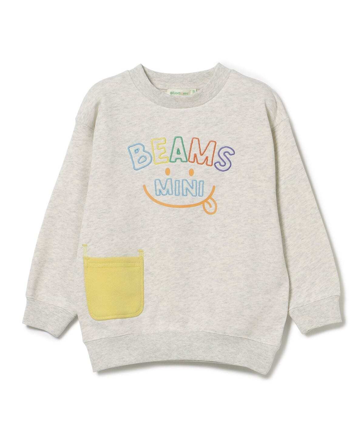 2026🇯🇵BEAMS mini|笑臉刺繡衛衣|彩色笑臉立體口袋|棉質毛圈|90-130|活潑亮眼好搭配 - 商品描述圖 10