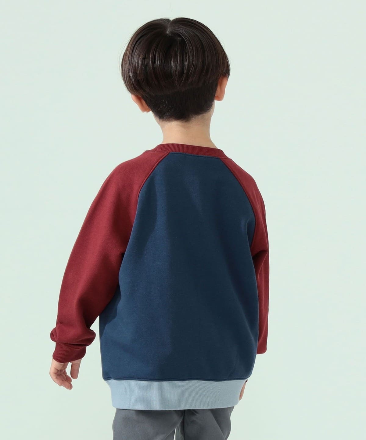 2026🇯🇵BEAMS mini|連肩笑臉衛衣|撞色連肩袖設計|棉質毛圈|90-140|手臂大動作不卡卡 - 商品描述圖 5