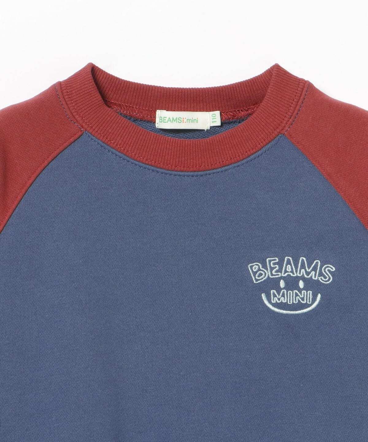 2026🇯🇵BEAMS mini|連肩笑臉衛衣|撞色連肩袖設計|棉質毛圈|90-140|手臂大動作不卡卡 - 商品描述圖 11