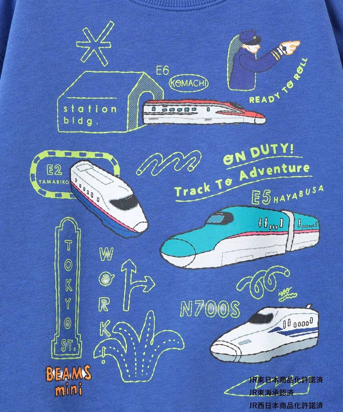 2026🇯🇵BEAMS mini|JR新幹線衛衣|磯貝仁久手繪列車|JR正版授權|90-130|車車迷出門秒穿 - 商品描述圖 5
