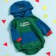 2026🇯🇵BREEZE × 蠟筆小新｜行動假面嬰兒連身包屁衣｜帽子假面刺繡三色拼接｜70-80｜穿上就是小小英雄