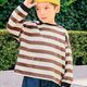 2026🇯🇵F.O.KIDS｜長袖T恤｜經典先染寬條紋｜撞色羅紋收邊｜80-150｜上學隨便搭都不出錯