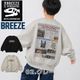 2026🇯🇵BREEZE｜兒童大學T｜報紙排版後背大圖｜聯名限定｜80-140｜親子出遊超吸睛