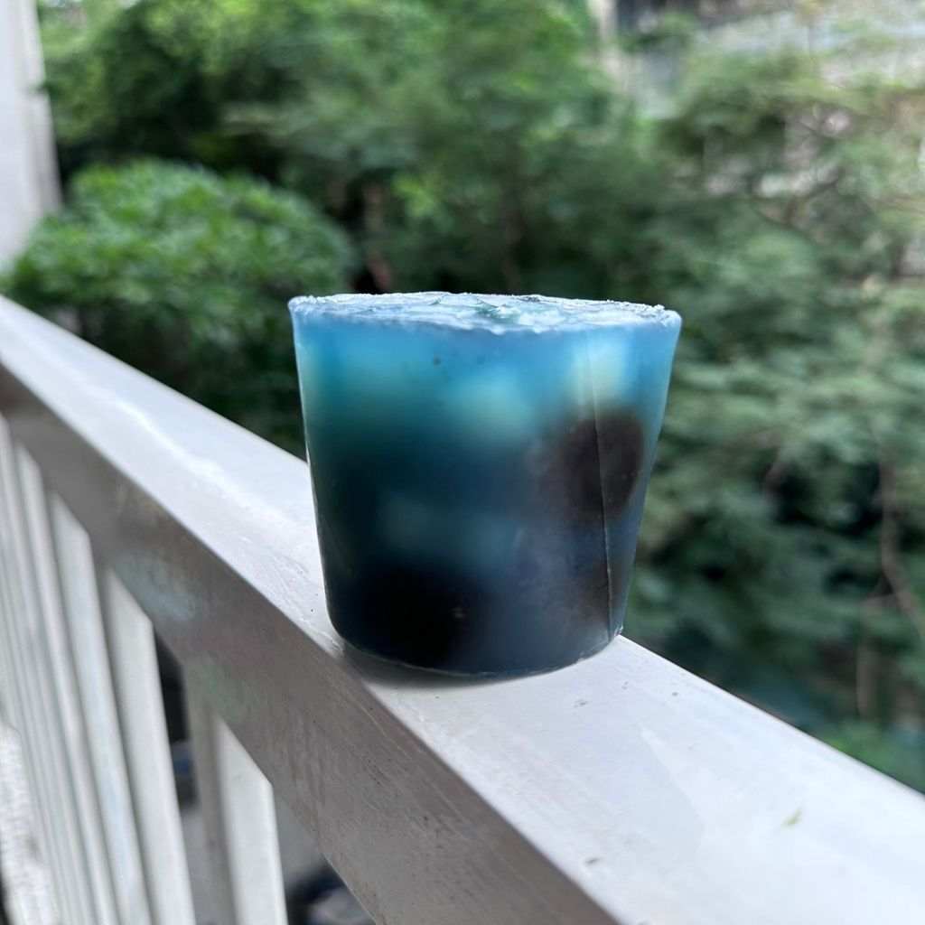 頭皮山菜蝶豆花