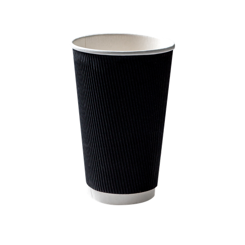 6299c391d408f8893ccf1ea7_20. 90-16OZ (RIPPLE BLACK) HOT CUP