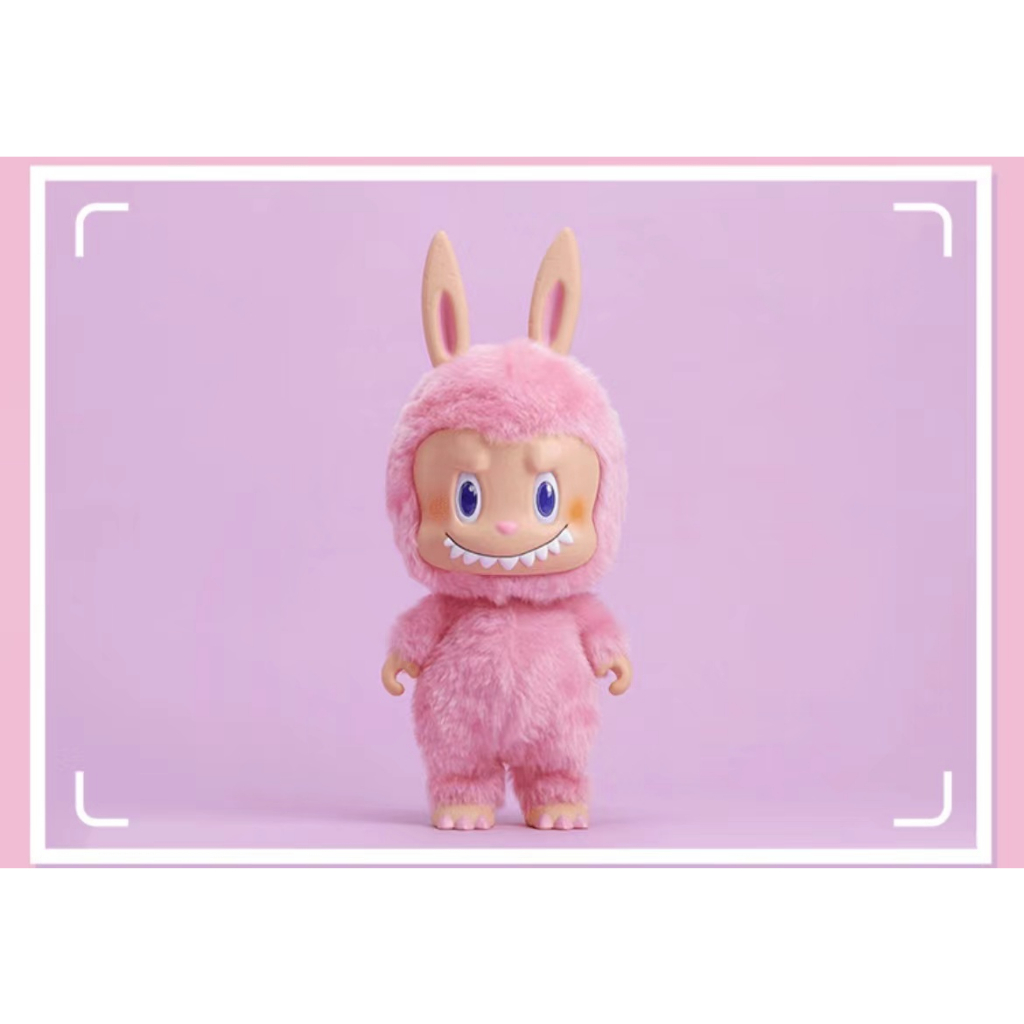 預購]Labubu 大娃Swaver Tin毛絨粉色泡泡瑪特popmart Labubu 拉布布盲
