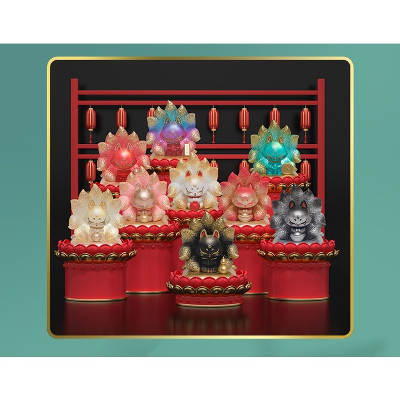 上古九狐 シリーズ ①〜③ 預購]上古九狐招財納福系列52TOYS 招財納福明帝狐碧玉狐金闕狐