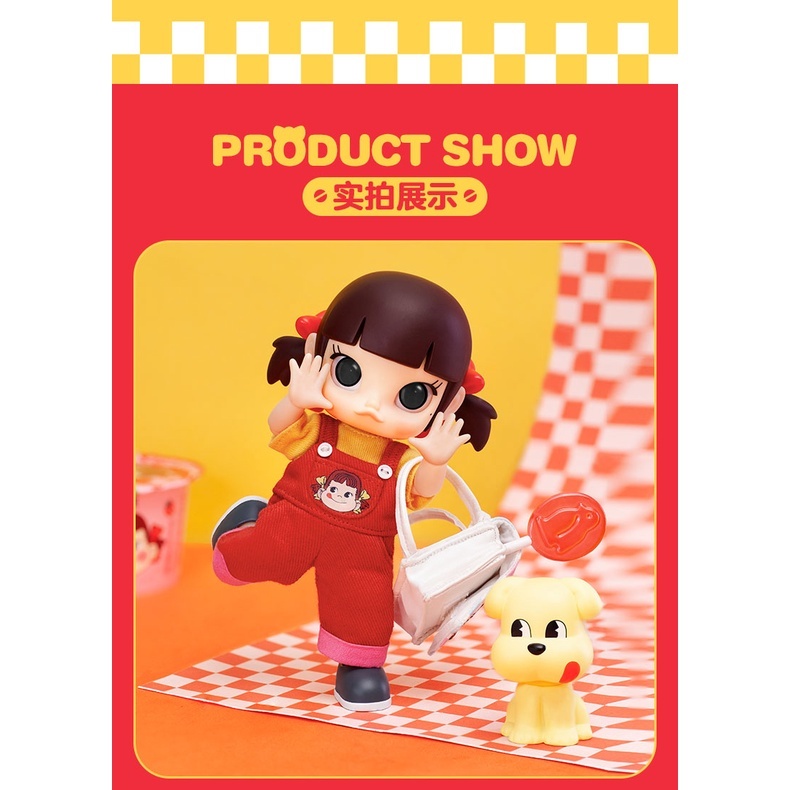 popmart molly ✖️ peko bjd 不二家　アクションフィギュア 預購]MOLLY BJD MOLLYxPEKO 系列泡泡瑪特popmart 不二家PEKO