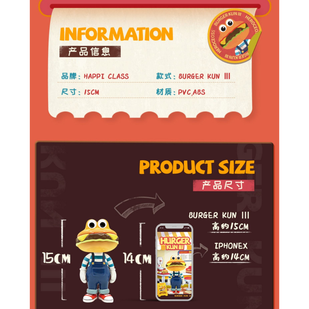 Happi Class DISGUISE KUN フィギュア BURGER KUN (偽裝漢堡君)