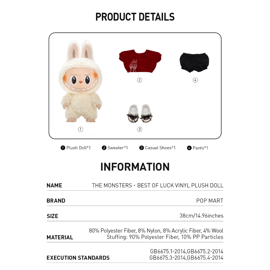 正規品　LABUBU LUCK Pop Mart Labubu The Monsters Big into Energy Series Luck