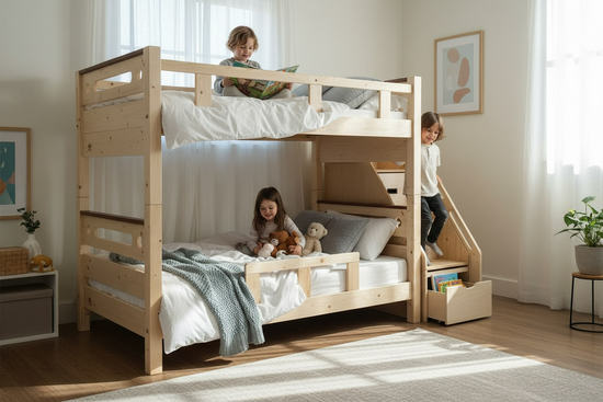 台灣製造 實木優質梯櫃床 | 巧家傢俱Chiaujia---雙層床/兒童家具/高CP值評價優質家具/MIT家具/桃園中壢實體門市/官方網站