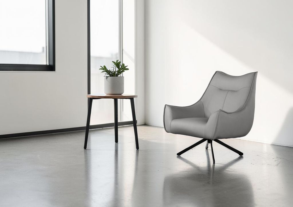 2701-1 艾利安休閒椅(灰色皮)