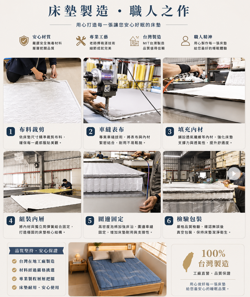 床墊製成