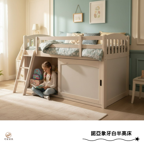 諾亞象牙白雙層床 (1)