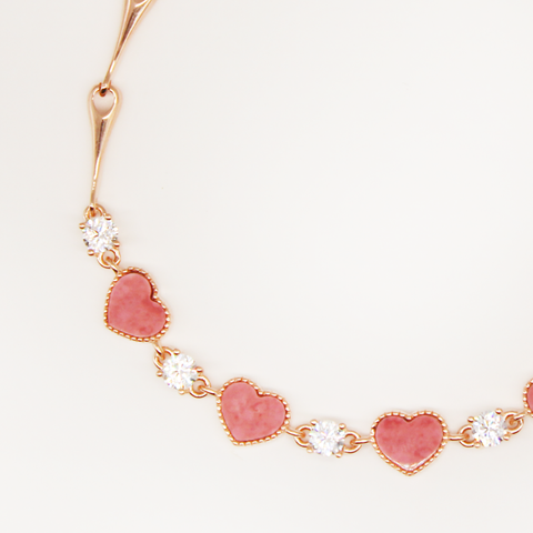 Pink Heartbeat Diamond Bracelet
