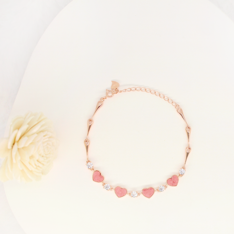 Pink Heartbeat Diamond Bracelet (2)