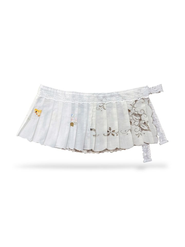 handmade vintage lace wrap skirt vintage tablecloth dress handmade upcycled vintage textile clothing