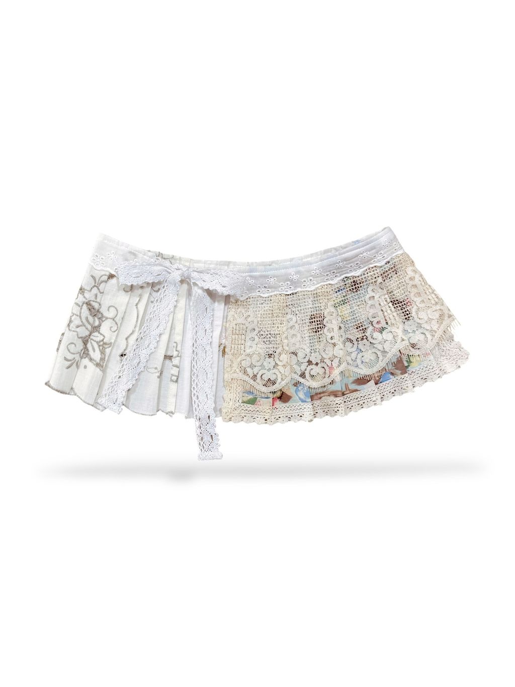 handmade vintage lace wrap skirt vintage tablecloth dress handmade upcycled vintage textile clothing