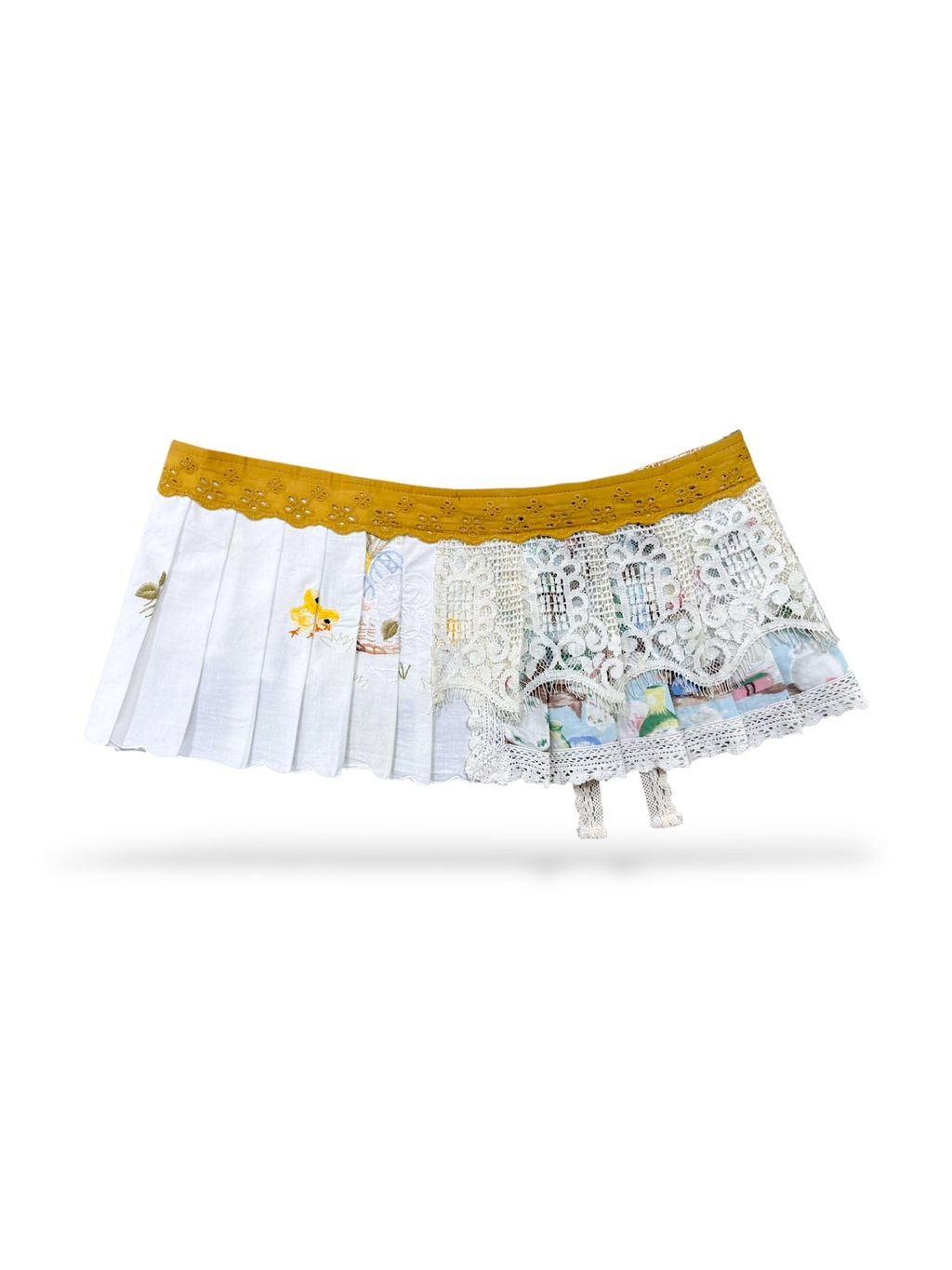 handmade vintage lace wrap skirt vintage tablecloth dress handmade upcycled vintage textile clothing