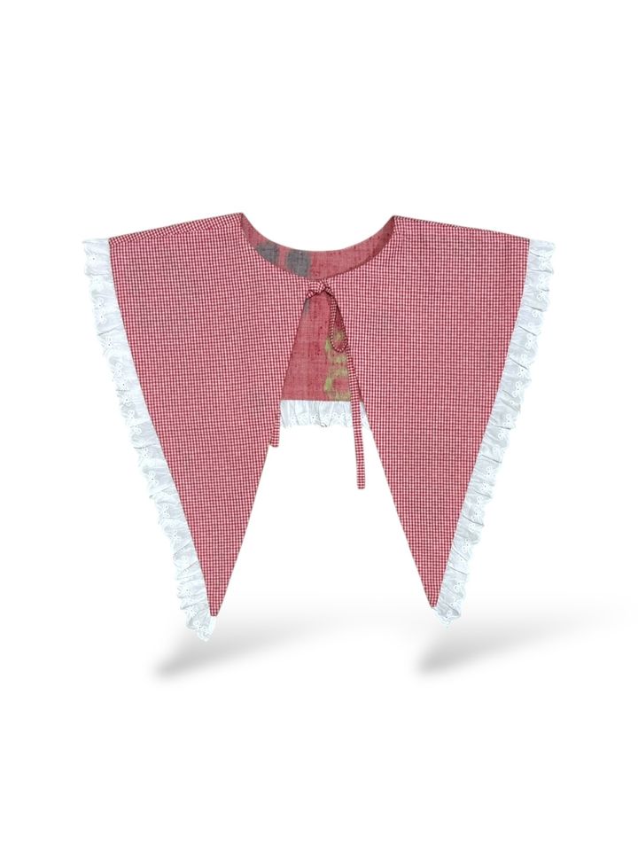 vintage tablecloth lace detachable collar handmade