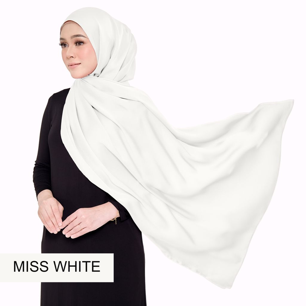 SHAWL SATIN MALAIKA - MISS WHITE