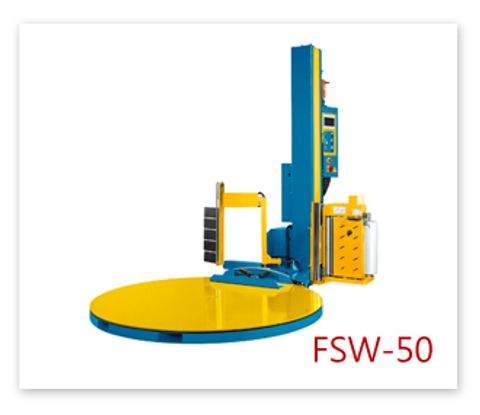 FSW-50膠膜裹包機 包膜機 膠膜棧板機 裹膜機 棧板包膜機 裹包機 纏繞機 綑膜機 自動裹膜機