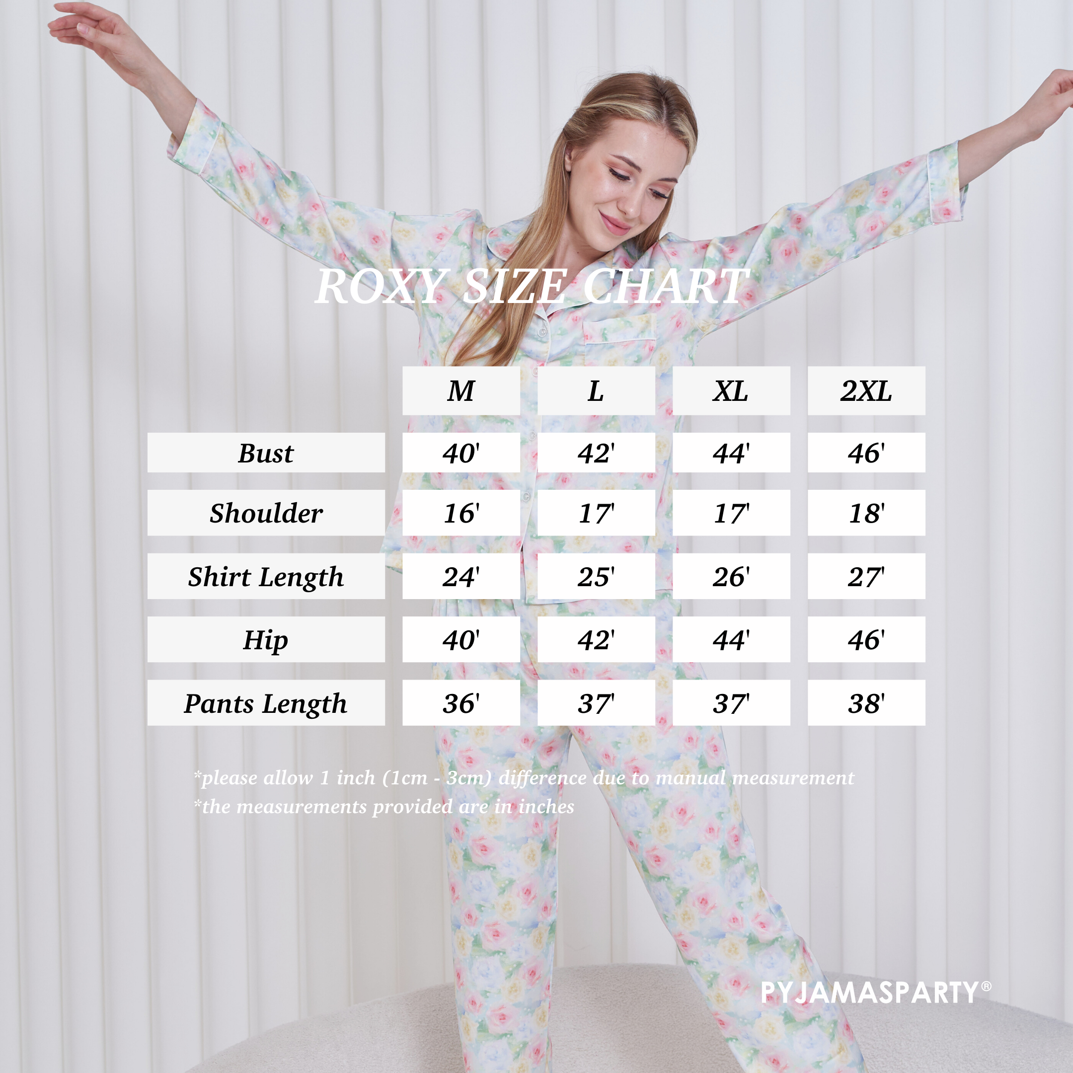 Roxy - Size Chart