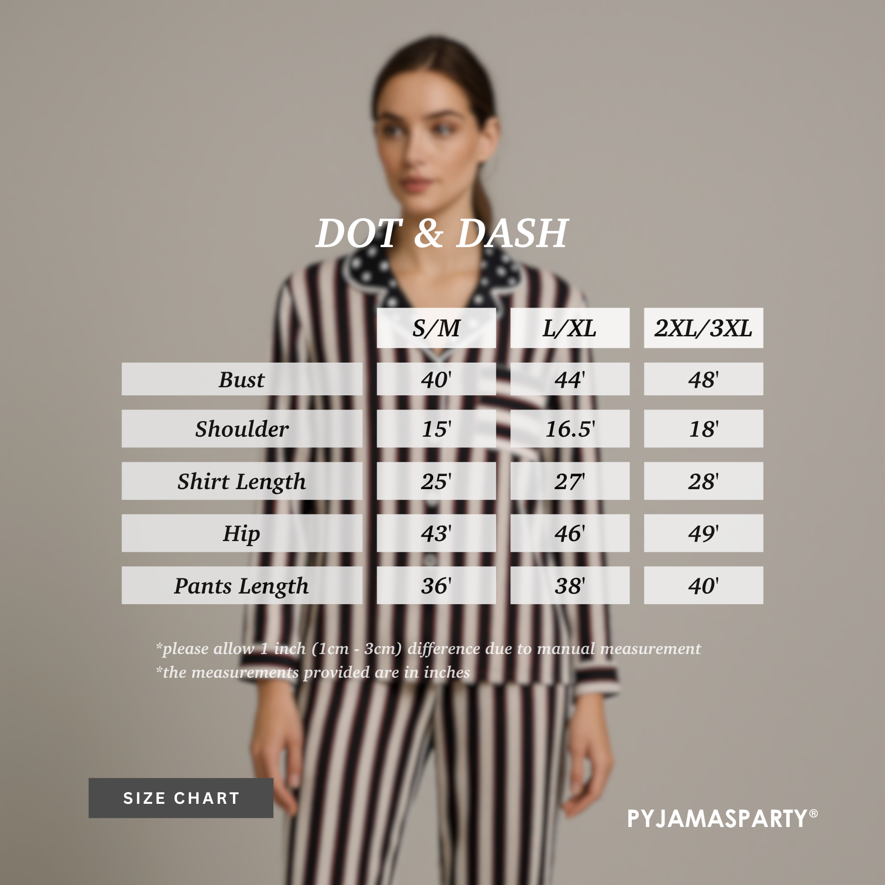 Dot & Dash - Size Chart (New)