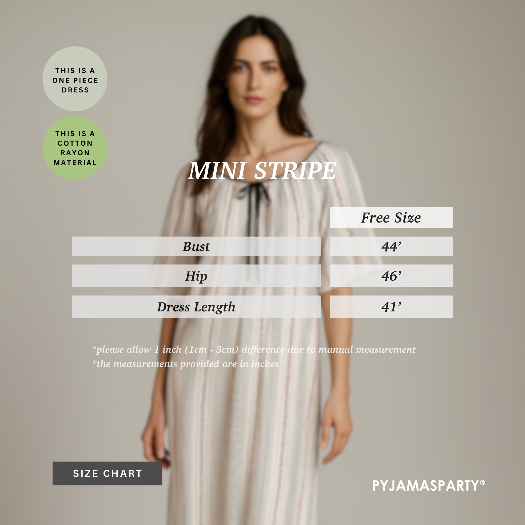 Mini Stripe - Size Chart