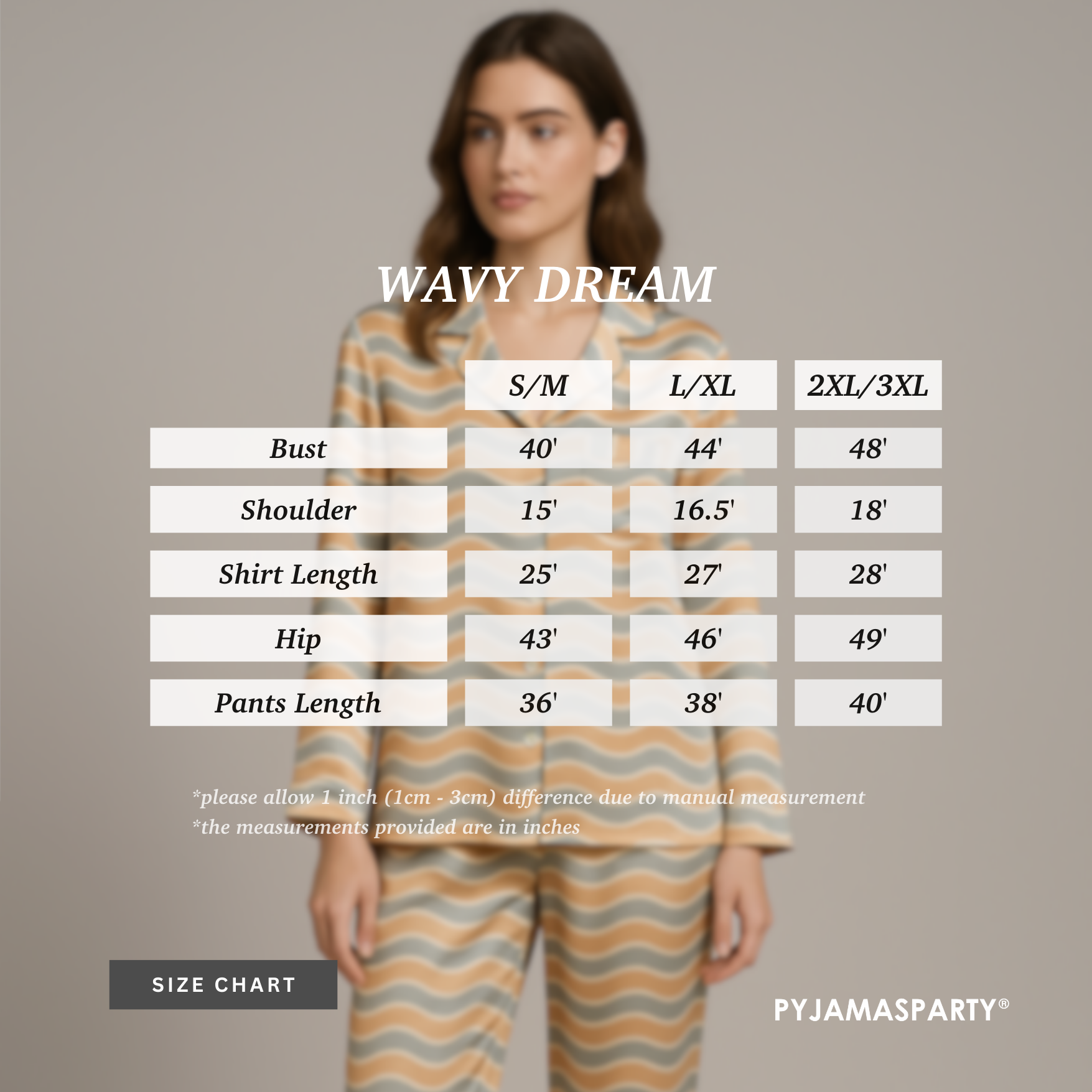 Wavy Dream - Size Chart (New)