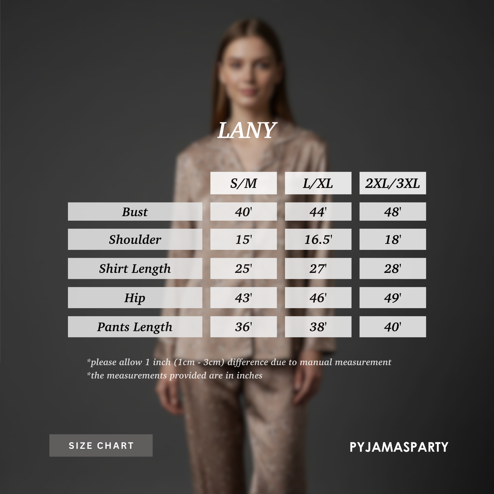 Lany - Size Chart (New)