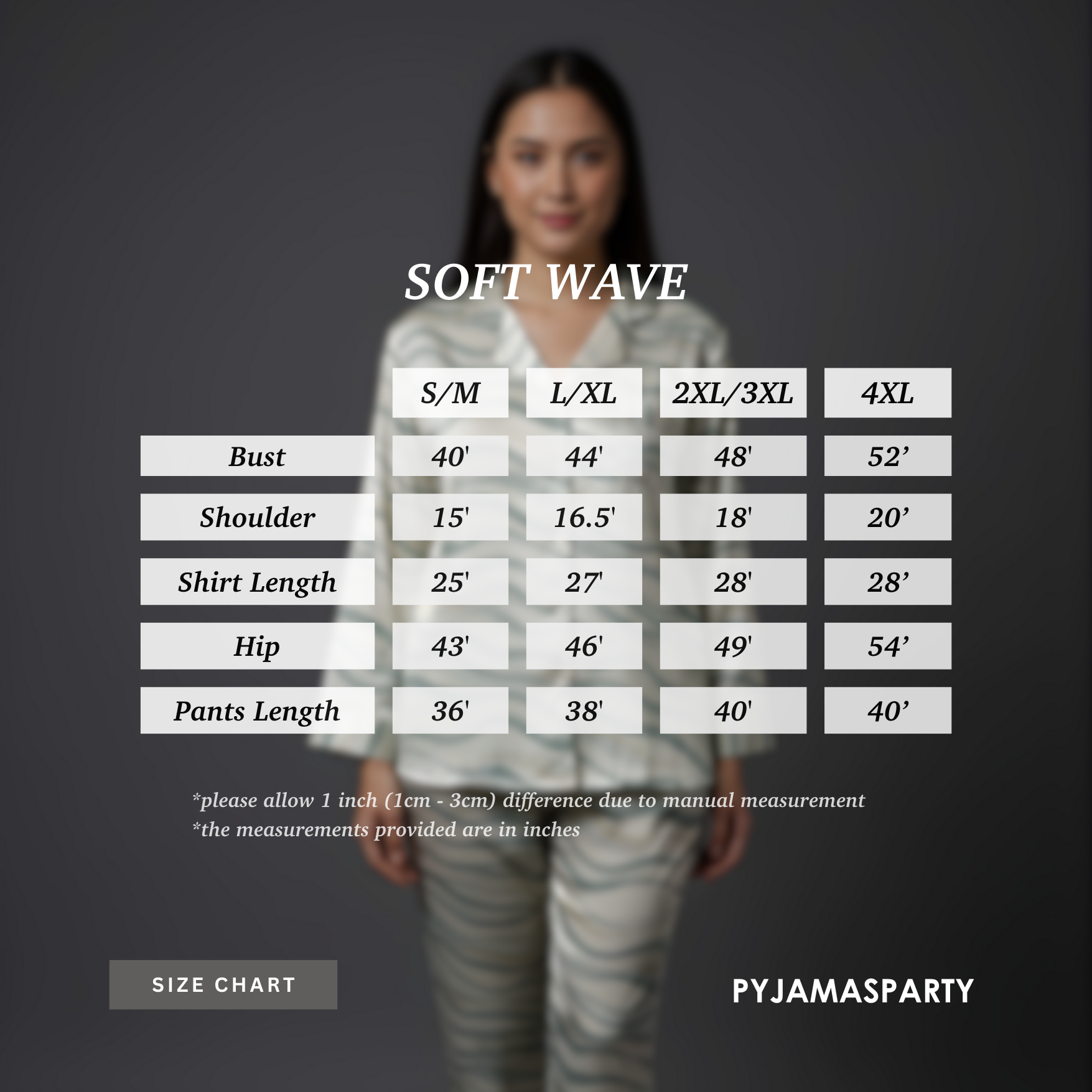 Soft Wave - Size Chart