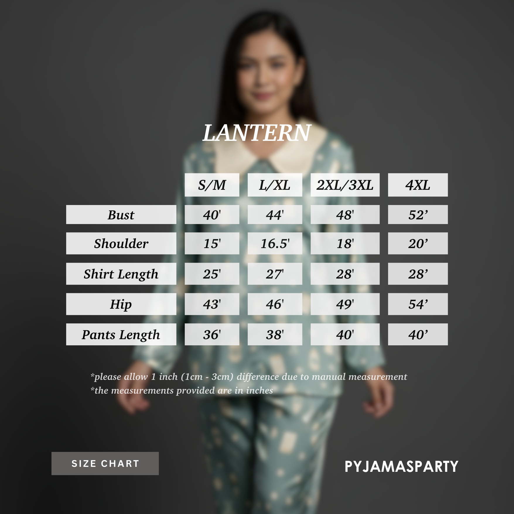 Lantern - Size Chart