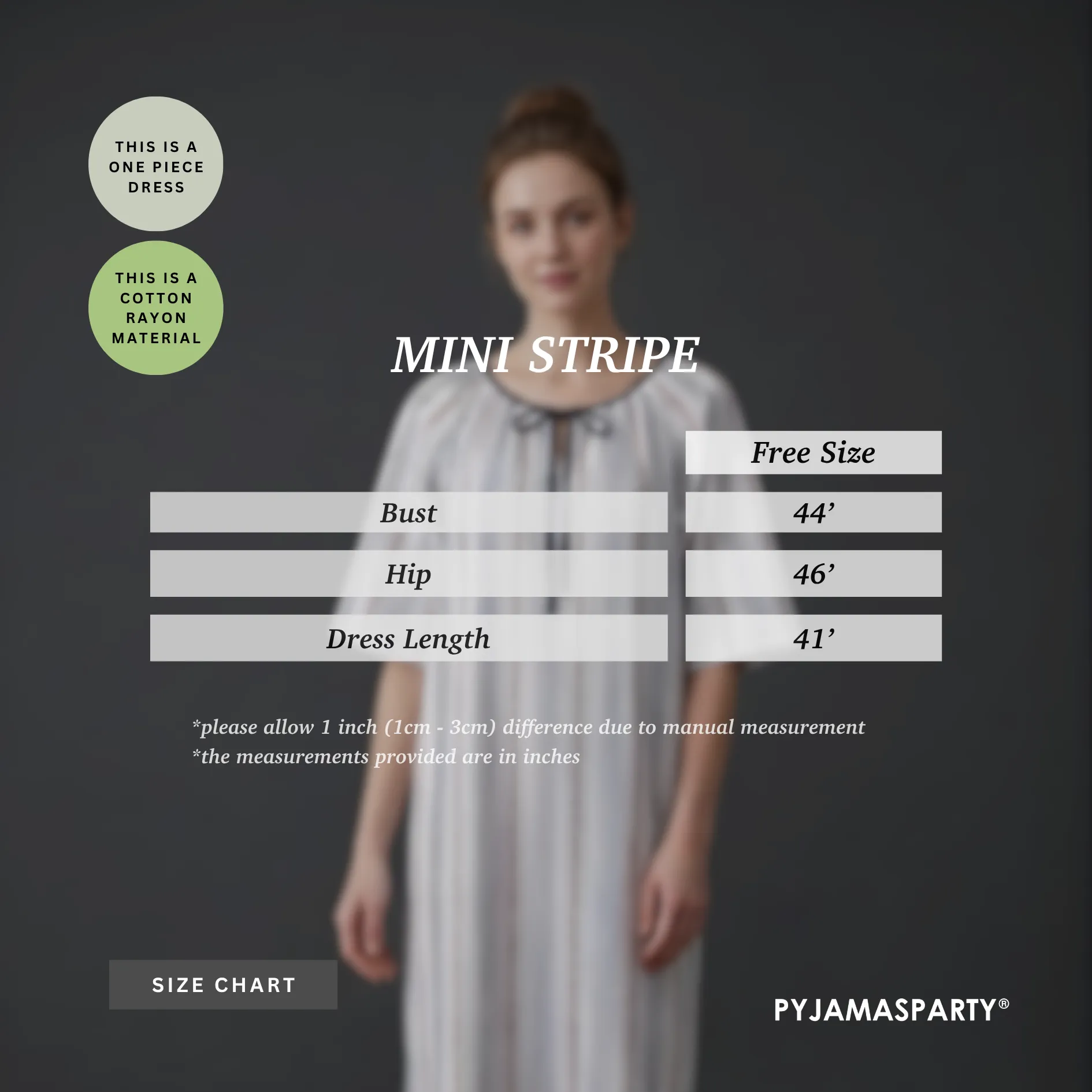 Mini Stripe - Size Chart