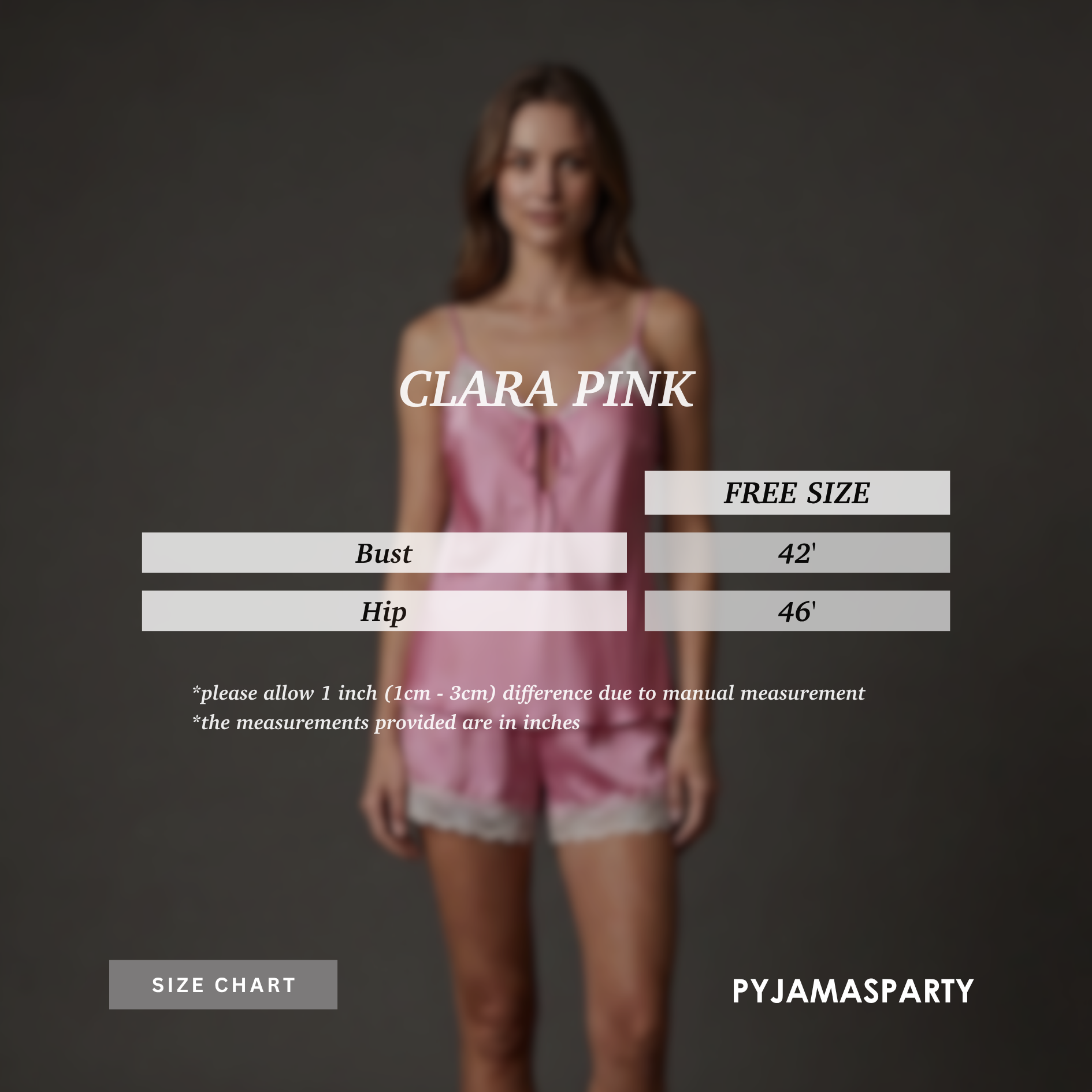 Clara Pink - Size Chart