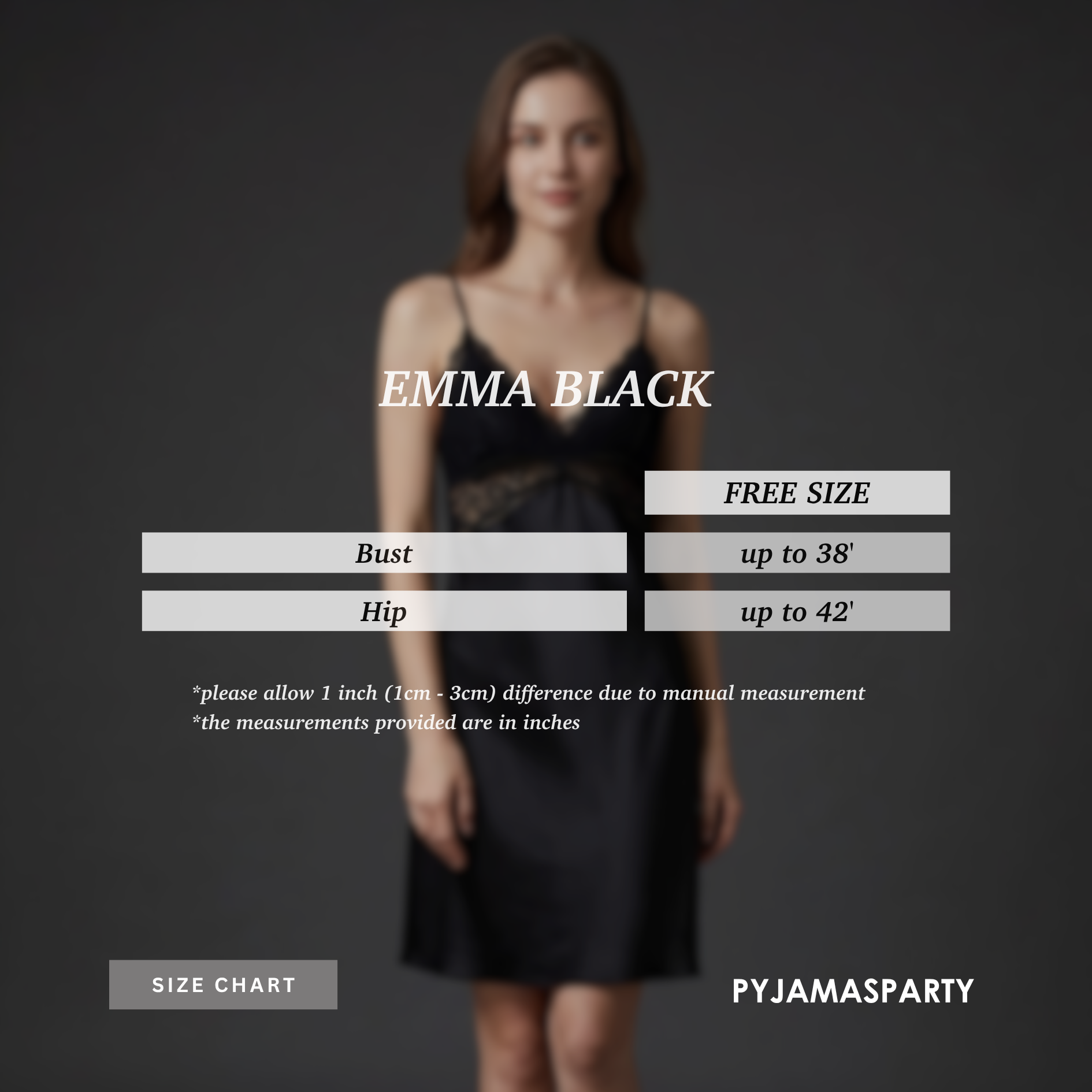 Emma Black - Size Chart
