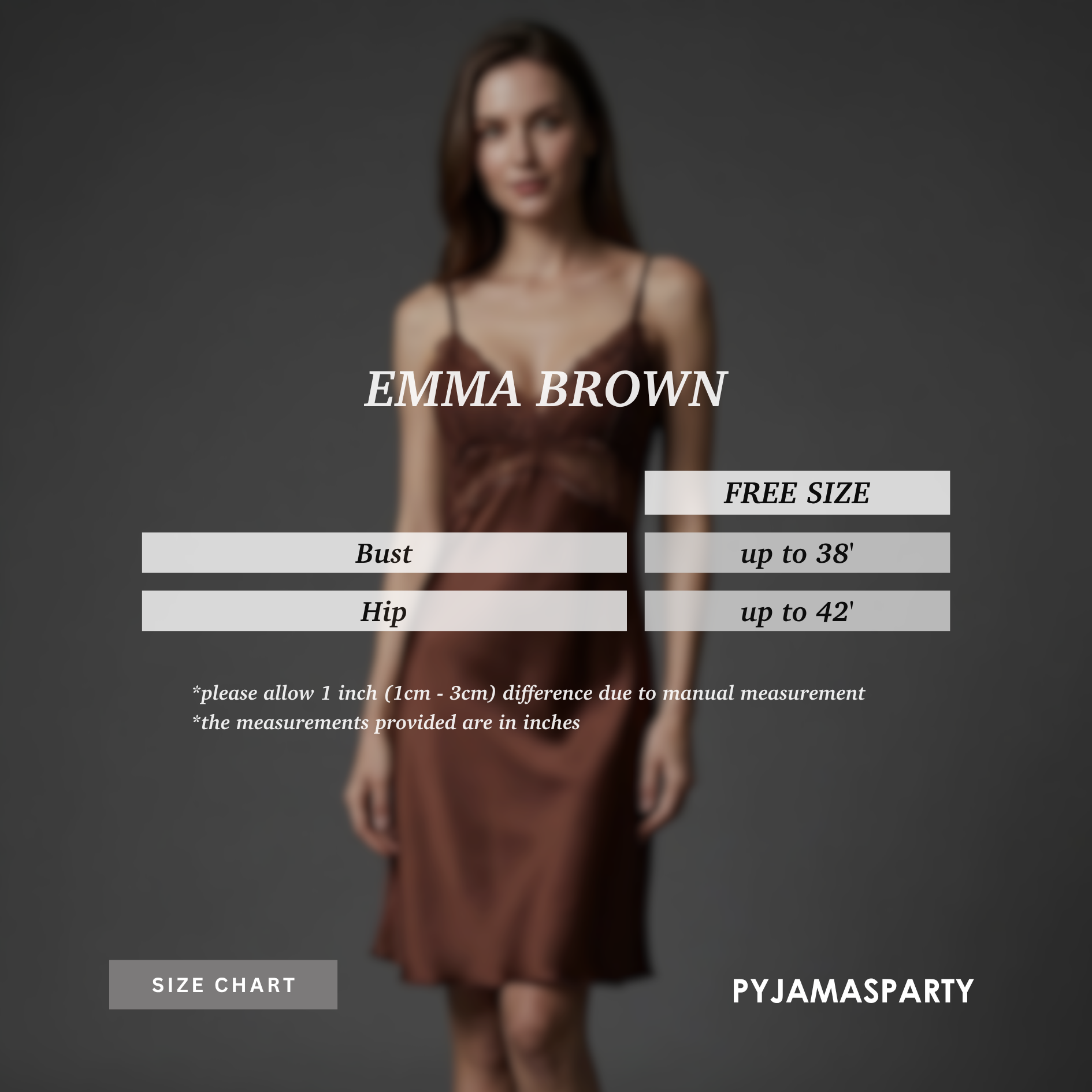 Emma Brown - Size Chart