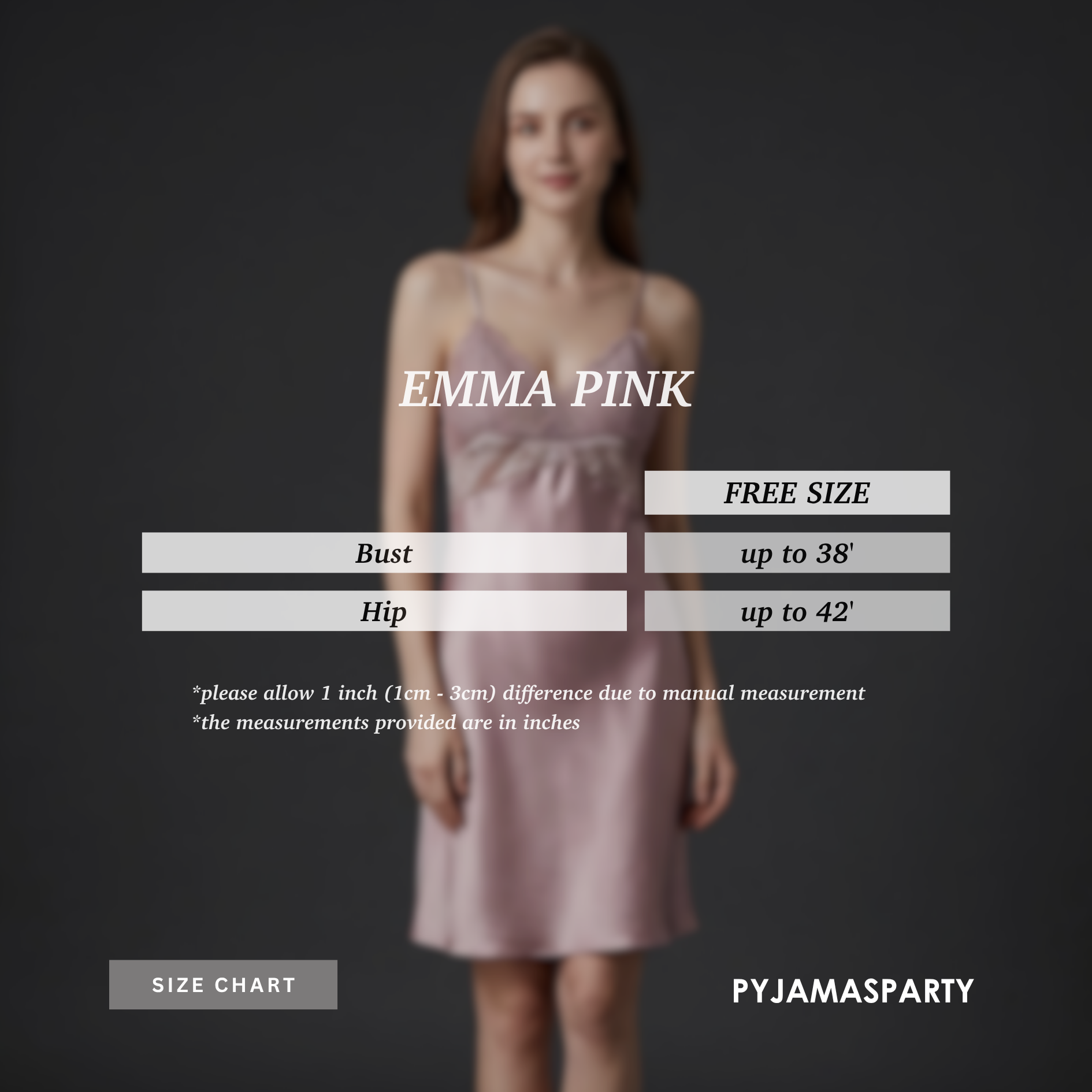 Emma Pink - Size Chart