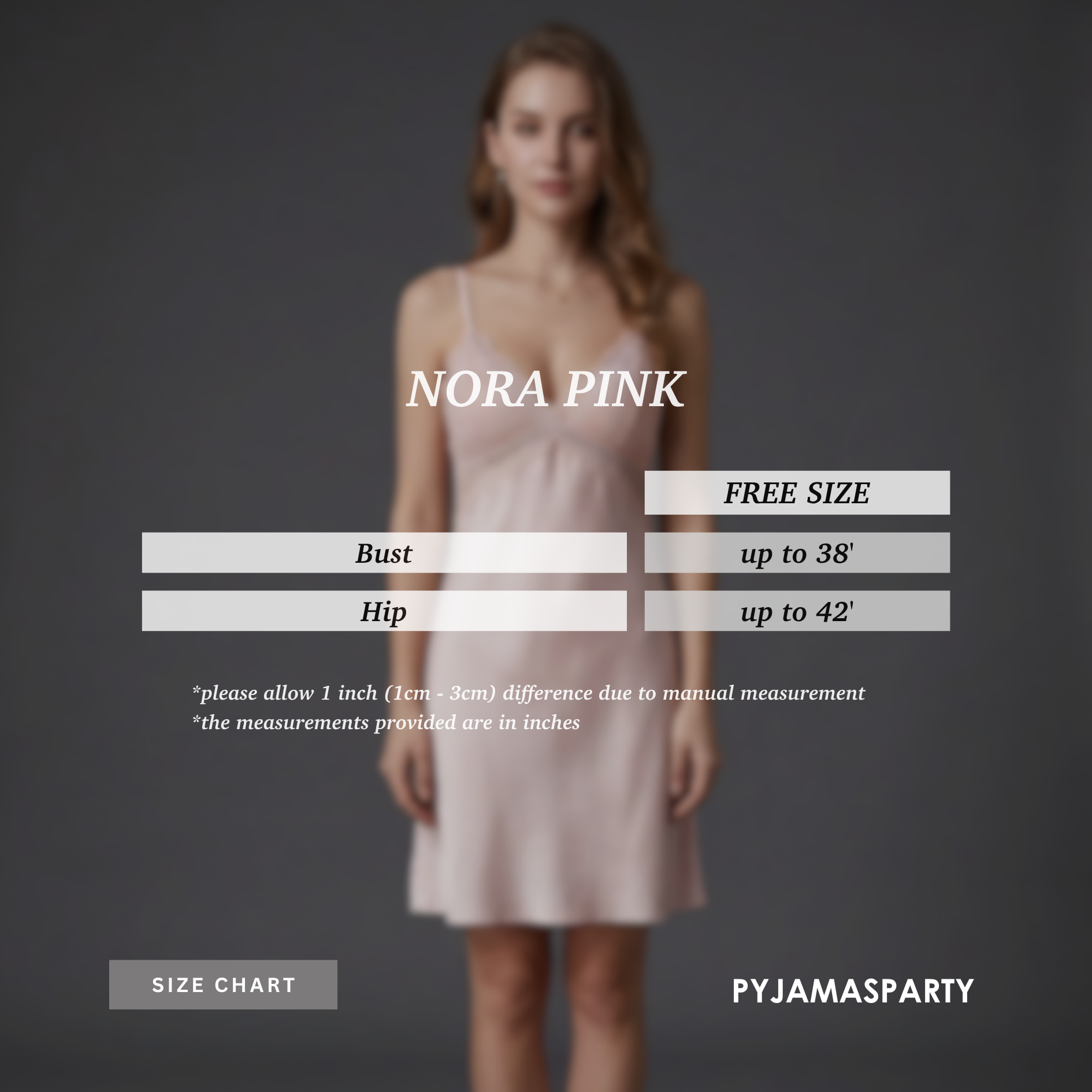 Nora Pink - Size Chart