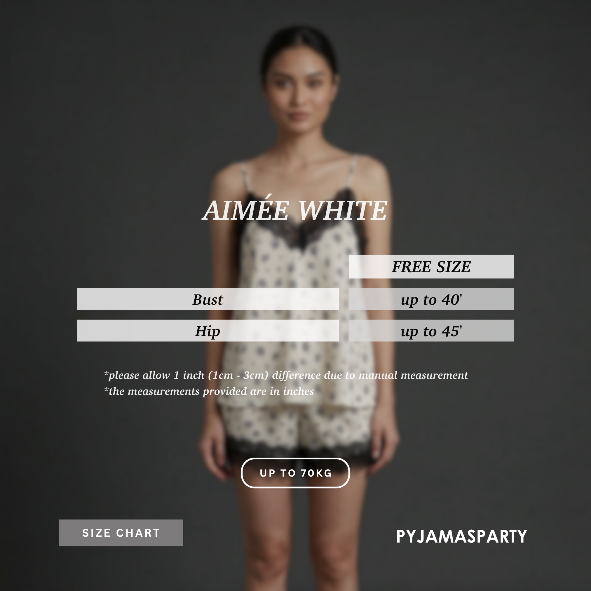 Aimée White - Size Chart