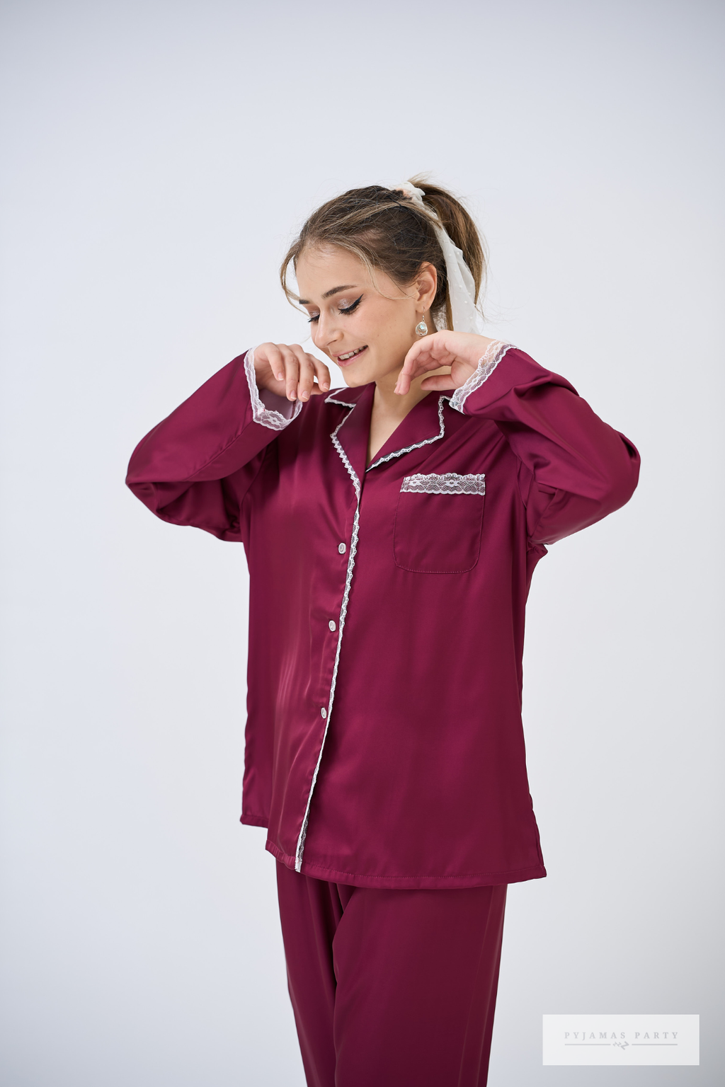 Maroon pyjamas sale