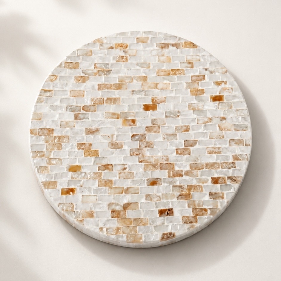 HK-34 Kaia Mother of Pearl Lazy Susan 01A