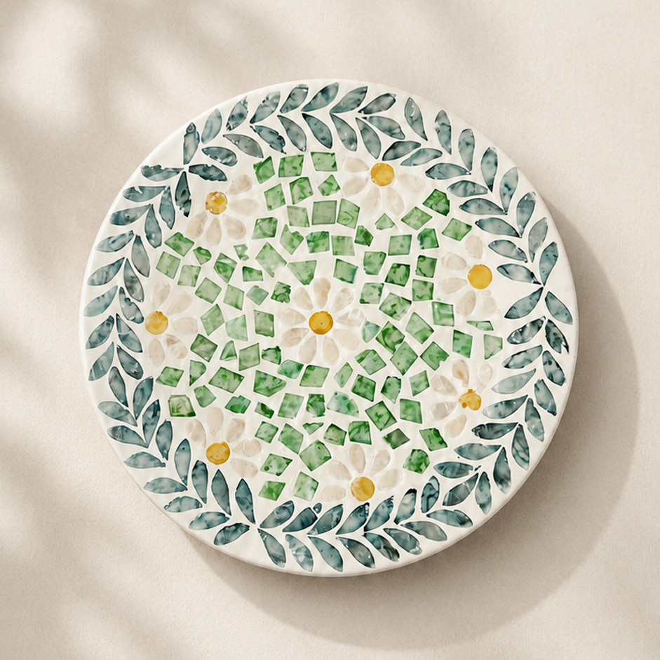HK-38 Sage Garden Mother of Pearl Lazy Susan 01A