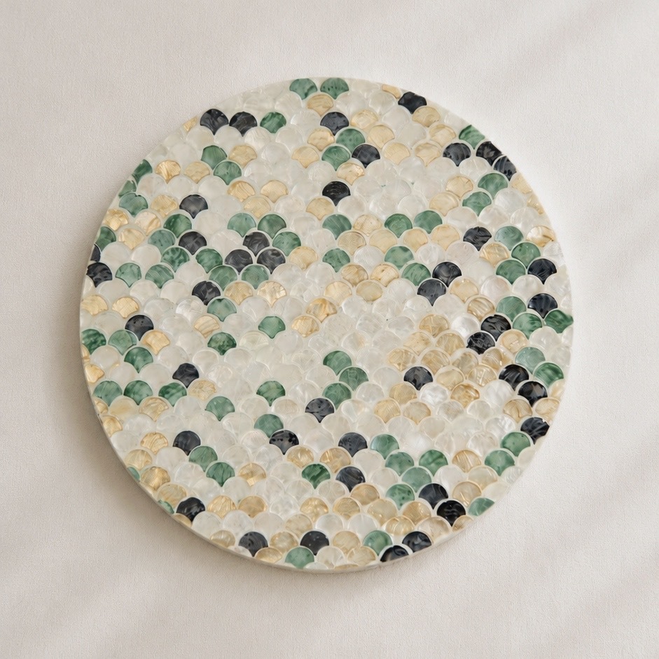 HK-41 Jade Tide Mother of Pearl Lazy Susan 01
