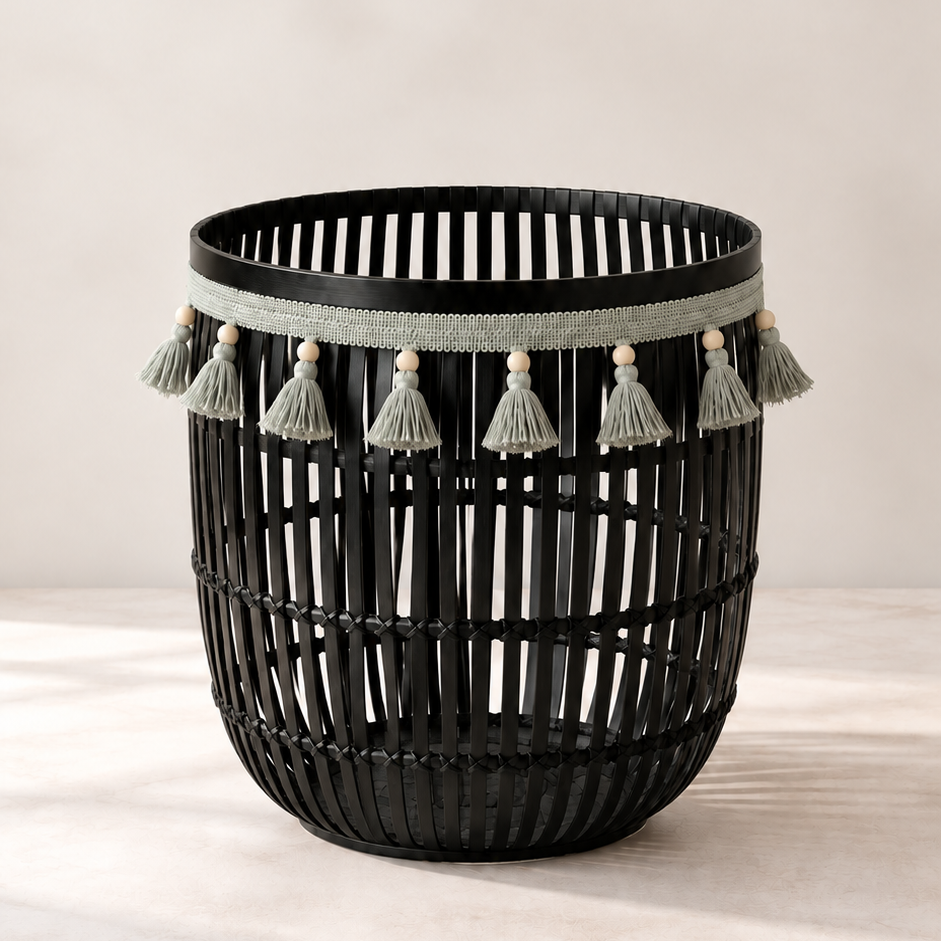 HB-3 Noir Bamboo Basket 06